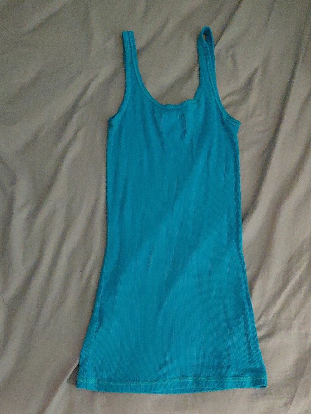 Hollister Bright Blue So Cal Stretch Ribbed Tank Top - Picture 2 of 3